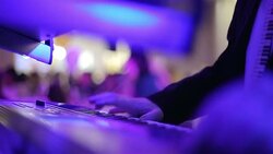 playing on keyboards,close up Stock Footage