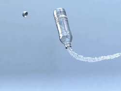 Falling Water Bottles Stock Footage