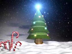 Christmas in North Pole with snow Loop Stock Footage