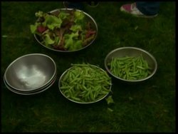 Michelle and children make meal with food from White House garden News Clip