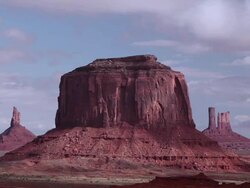 T/L Cloud movement over the red rocks of Monument Valley / Kayenta, Arizona, United States Stock Footage