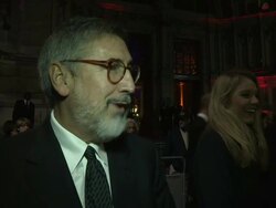 INTERVIEW: John Landis on Deborah Nadoolman Landis, his favorite costumes, the Thriller jacket at Hollywood Costume Dinner  at Victoria & Albert Museum on October 16, 2012 in London, England.  Stock Footage