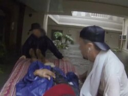 Typhoon Haiyan Dramatic Rescue In Storm Surge Flood Stock Footage