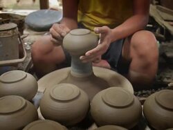 Potters Wheel Dolly Shot Stock Footage