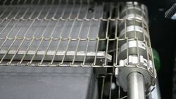 Chain conveyor turning Stock Footage