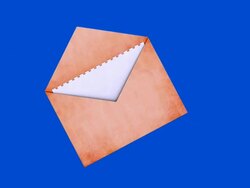Mail with blue screen Stock Footage