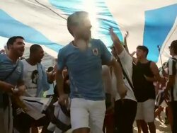 FIFA 2014 World Cup Fan Fest: Uruguay v Italy Stock Footage