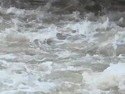 SLO MO Raging river rapids Stock Footage