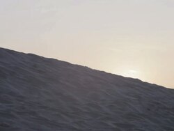 WS T/L sunrise over sand dune / Vientiane, Laos Stock Footage