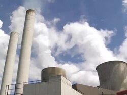 HD Coal Power Plant Emissions Time Lapse Stock Footage