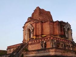 Wat Chedi Luang Chiang Mai Stock Footage