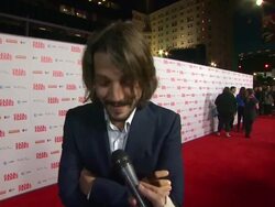 INTERVIEW: Diego Luna on how serious this film is, on his favorite scenes at Casa De Mi Padre Los Angeles Premiere Stock Footage