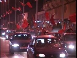 Democratic Party supporters celebrate election victory, despite no official result News Clip
