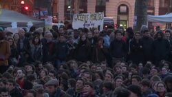 Protesters gather in Place de Republique Instructional Video