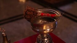 Golden Baptism Cup Stock Footage