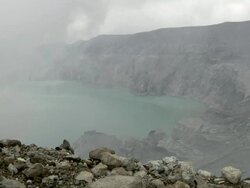 MS Sulfur mine and smoke Stock Footage