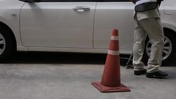 Detection of explosives under the car. Stock Footage