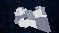 Libya network map Stock Footage