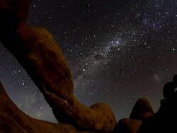 T/L Stars At The Spitzkoppe Arch Stock Footage