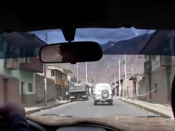 Sacred Valley, Pisac, Peru, Taxi Cab Ride Stock Footage