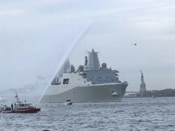 CLEAN: Ship forged with 9/11 steel sails into New York News Clip