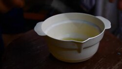 Making cookies omelet. Cracking eggs. Stock Footage