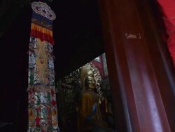 Buddha in the temple Stock Footage