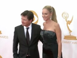 Michael J. Fox, Tracy Pollan at 65th Annual Primetime Emmy Awards - Arrivals on 9/22/2013 in Los Angeles, CA. (Footage by WireImage Video/Getty Images Entertainment Video) Stock Footage