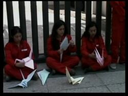 Greenpeace anti-whaling protest at Japanese embassy News Clip