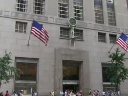 LA, TD, WS, Tiffany & Co. building exterior, Fifth Avenue, New York City, New York, USA Stock Footage