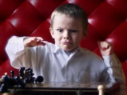 Chess boy anger Stock Footage