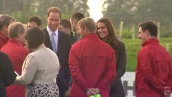 William & Catherine Chat with Coaching Staff News Clip