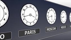 Greenwich Time in Different Countries Stock Footage