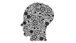 Human think gear machine loop Stock Footage