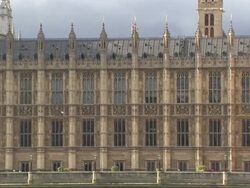 Houses Of Parliament from across the Thames News Clip