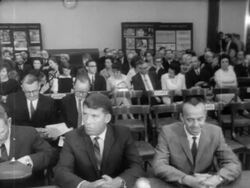 Astronaut Walter Schirra Testifies to Congressional Subcommittee Stock Footage