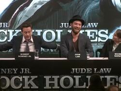 Sherlock Holmes: A Game of Shadows Press Conference Stock Footage