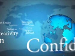 Looping Motivating Business Words Stock Footage