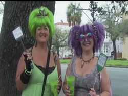 Gray skies couldn't dampen the Mardi Gras spirit as revelers partied in New Orleans on Fat Tuesday.  They paraded, wore costumes and threw beads on Bourbon Street in the French Quarter. Instructional Video