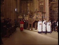 UK: CANTERBURY: CARDINAL CAHAL DALY News Clip