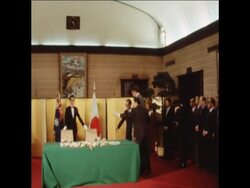 SYND 17 6 76 AUSTRALIA AND JAPAN SIGN TREATY Instructional Video