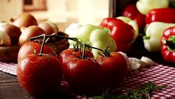 Organic fresh tomato Stock Footage