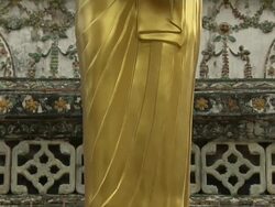 Tilt Up Buddha Statue Wat Arun Bangkok Thailand Stock Footage