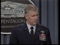 Pentagon briefing by Defence Secretary Rumsfeld Instructional Video