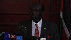 S.Sudan government news conference on tense situation with North News Clip