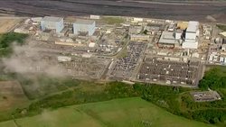 Hinkley Point B nuclear power station & Hinkley Point C construction site News Clip