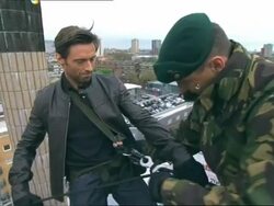 Hugh Jackman absaeil for Help the Heroes/ X-Men origins: Wolverine Stock Footage