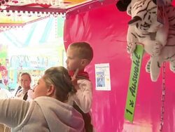 little boy choose his prize Stock Footage