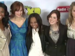 Debby Ryan, Coco Jones, China Anne McClain, Laura Marano and Bridgit Mendler at Disney Channel's Worldwide Kids Upfront 2012-13 on 03/13/2012 in New York  Stock Footage