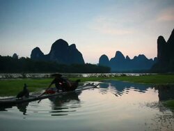 Fisherman casting a net Stock Footage